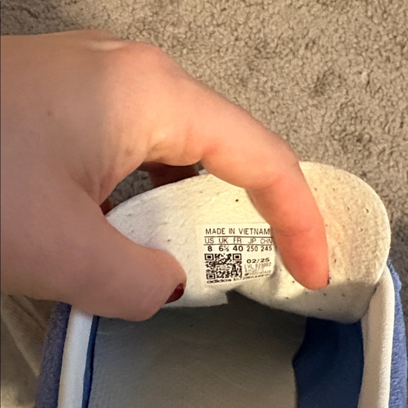 Adidas Gazelle periwinkle and white women's size 8 - Picture 7 of 7